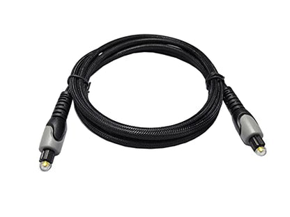 easyday Optical Cable Digital Audio 1.5M OD 5.0MM - Flexible Nylon Braided Toslink Port Cable Optical Cable for Soundbar, Smart TV, PS4, X-Box, DVD/CD, Home Theater - size: 1.5M / 5ft / OD 5.0mm