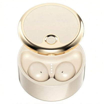 Wireless Bluetooth Sleep Earbuds for Side Sleepers - Lunar White | Miniature low profile fit, Stay-in architecture, Noise reduction, Twist open charging case, Wide device compatibility - color: Lunar White