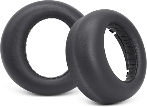 PS5 Ear Pads Replacement, Earpad for Sony PlayStation 5 Pulse 3D Wireless | Protein Leather PS 5 Headset Covers with Memory Foam (Black) - color: Black-Leather