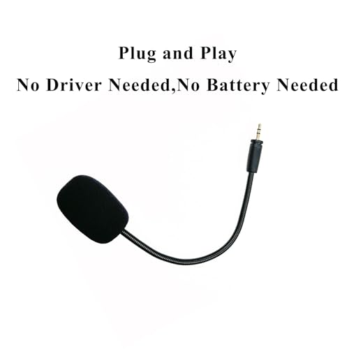 Replacement Game Microphone for PDP Afterglow AG6, for Turtle Beach Ear Force XO Three Four Stealth Recon 150 50 50X 50P 60P Gaming Headsets Noise Cancelling Crystal-Clear Sound Mic Boom, 3.5mm