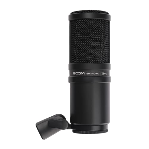 Zoom ZDM-1 Podcast Microphone Pack with Headphones and Mic Cables Bundle | Includes Boom Arm Microphone Stand