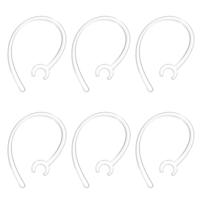 12 Pcs Replacement Ear Hooks (6mm/0.24 Inch, Clear) - Soft Silicone Universal Small Ear Loop Clips Anti-Slip Earbuds Replacement for Single-Ear Bluetooth Headset - color: Clear, size: 6mm/0.24"