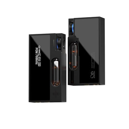 SHANLING UA7 Portable Headphone Amplifier USB DAC AMP Dongle with Dual JAN6418 Tubes, High-End Tube Flavoring Hi-Fi Sound, Support 768kHz/32bit DSD512, 577mW Output, 3.5mm+4.4mm Jack, Black - color: Black