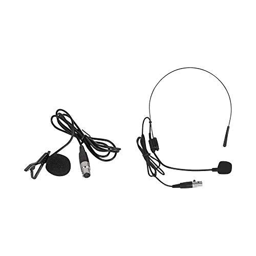 Wireless Microphone System UHF 8 Channel 8 Lavalier Bodypacks 8 Lapel Mic 8 Headsets for Karaoke System Church Speaking Conference Wedding Party 3 Year Warranty