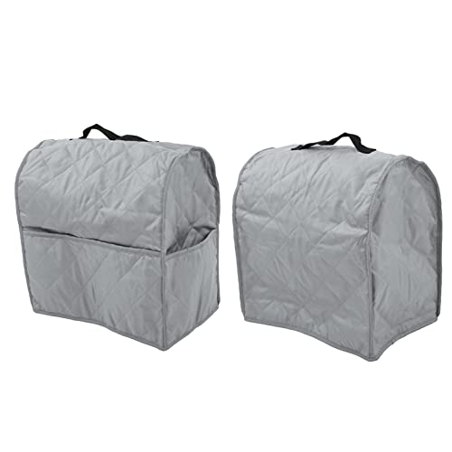 Acouto Kitchen Mixer Cover Carry Bag for Professional 5-Qt Qt Stand Mixers – Quilted Polyester Pongee & Scratch- with Handle and Storage Pockets (Grey) - color: Grey