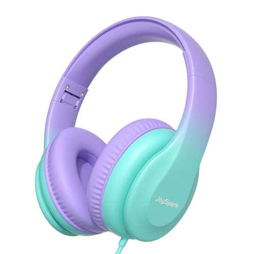 JoySpark Kids Headphones for School Toddler, 3.5mm Jack, Gradient Purple - color: Gradient Purple