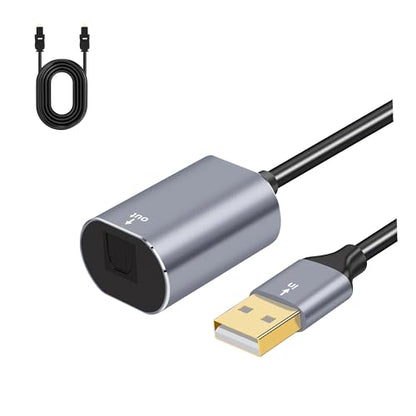 USB A to TOSLINK Optical Audio Adapter, Unidirectional USB Type A to SPDIF Digital Converter, SPDIF Transmitter for Computer Laptop PC PS5/4 ONLY-Includes Fiber 3.3FT Optic Cable