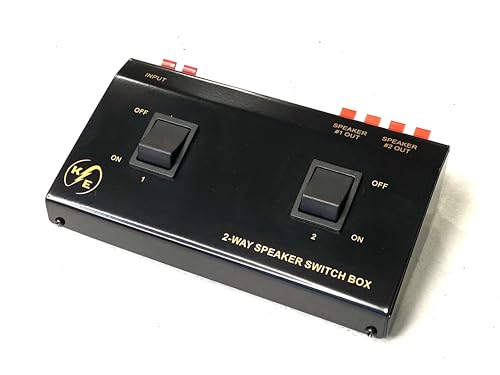 A/B A+B Switch 1 in - 2 Out 2 Way Stereo Receiver Speaker Set Selector