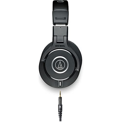 Audio-Technica ATH-M40x Closed-Back Monitor Headphones Bundle with Auray Headphones Holder and Headphones Case