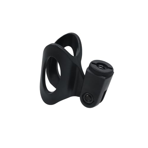 4Pcs Microphone Clip Rubber Flexible Mic Holder, Black, Egg-shaped | Handheld Wireless, Adjustable Angle, Inner Diameter Range 30-50mm - style: Black, Egg-shaped