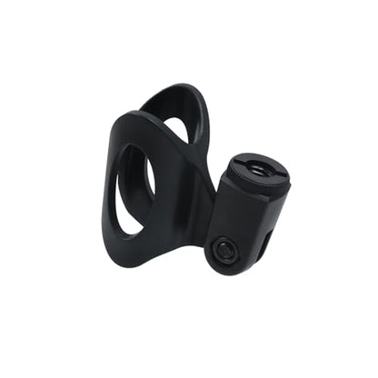 4Pcs Microphone Clip Rubber Flexible Mic Holder, Black, Egg-shaped | Handheld Wireless, Adjustable Angle, Inner Diameter Range 30-50mm - style: Black, Egg-shaped