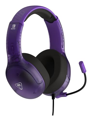 Turtle Beach Airlite Fit Wired Gaming Headset for Nintendo Switch 2, Lite | Also works with Nintendo Switch OLED, Flip-to-Mute Mic, Comfortable Ear Cushions, 40mm Speakers, Lightweight, Ghost Purple - color: Ghost Purple