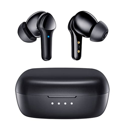 Wireless Earbuds,Bluetooth 5.3 Ear buds Immersive Sound Hi-Fi Stereo IPX8 Waterproof Headsets Premium Deep Bass Headphones with 4 Mics Call Noise Cancelling Earphones for iOS,Android,Workout - Black - color: All Black