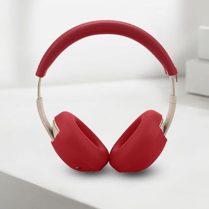 Studio Pro Silicone 2-in-1 Sweat Case Cover Set with Anti-Scratch Ear Pad Covers & Zipper Headband Cover – Compatible with Beats Studio Pro Wireless Headphones（Red） - color: Red 2-in-1