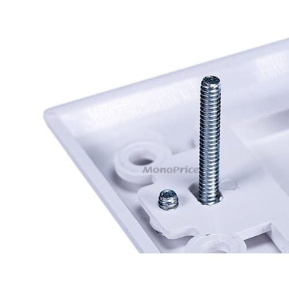 Moonrise Monoprice 103326 Banana Binding Post Two-Piece Inset Coupler Wall Plate for 4 Speakers, White - size: 4 Speaker, style: 2-Piece