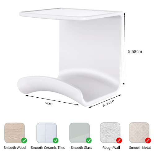 HomeMount Under Desk Headphone Hanger, Adhesive Hook, White 1 Pack - color: White