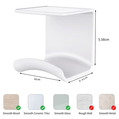 HomeMount Under Desk Headphone Hanger, Adhesive Hook, White 1 Pack - color: White