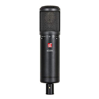 sE Electronics SE2200 Large-Diaphragm Condenser Microphone Bundle with Shockmount, Pop Screen Filter and 2 10ft XLR Cables