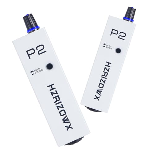 P2 Portable in-Ear Monitor Amplifier,Personal Headphone Amp，White | Stereo/Mono Switch, XLR/TRS Input, 3.5mm Output, Built-in belt clip, Built-in belt clip, Battery Powered Freedom