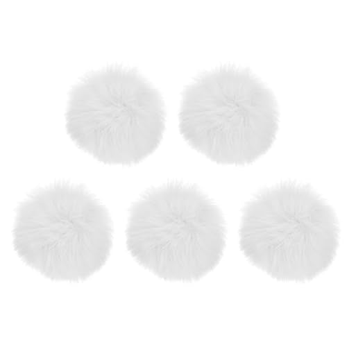 MECCANIXITY Furry Microphone Windscreen 10mm x 55mm Mic Cover Windshield for Indoor Outdoor Microphone White 5 Pack - color: White