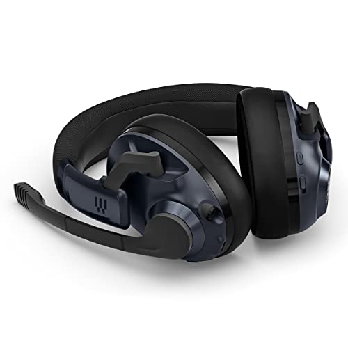 EPOS Gaming H3Pro Hybrid Gaming Headset - PC Headphones with Microphone - Noise-Cancellation, Adjustable, Smart Button Audio Mixing, Bluetooth, Gaming Suite, Surround Sound - Windows 10,Midnight Blue - color: Midnight Blue