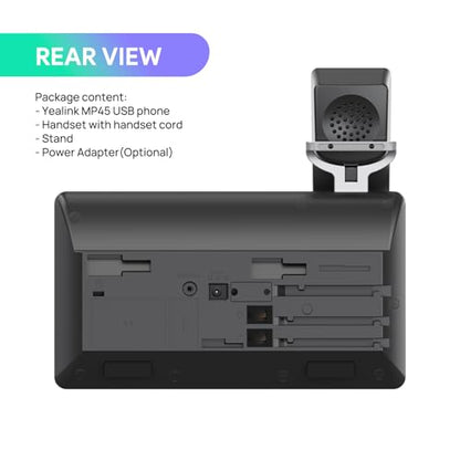 Yealink MP45 Microsoft Teams Certified USB Desk Phone,Cost-Effective Alternative to MP50,NOT SIP/VoIP Phone | Plug&Play via USB-A/C Cable | Powered by Computer | Dedicated for Teams & Skype