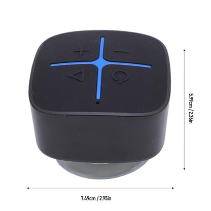 BT Shower Speaker, Wireless Bluetooth Speaker with IP65, 3D Sound, Built in Mic, Suction Cup, for Bathroom Swimming Pool Beach Travel Outdoor