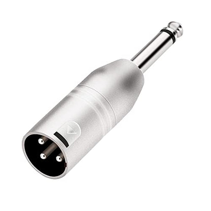 1/4 inch TS Mono to XLR Male Adapter, Unbalanced Quarter Inch TS Mono to XLR Male Converter Audio Connector - 2 Pack - style: 1/4 inch TS Mono to XLR Male Adapter