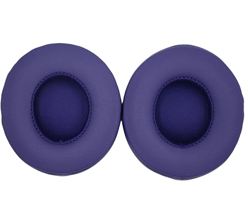 Headphone Replacement Ear Pad Cover Compatible with Beats by Dre Solo3 Solo2 Wired Wireless Headphones Protein Leather Memory Foam Headphone Cushion Ear Muffs-Violet - color: violet