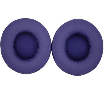 Headphone Replacement Ear Pad Cover Compatible with Beats by Dre Solo3 Solo2 Wired Wireless Headphones Protein Leather Memory Foam Headphone Cushion Ear Muffs-Violet - color: violet