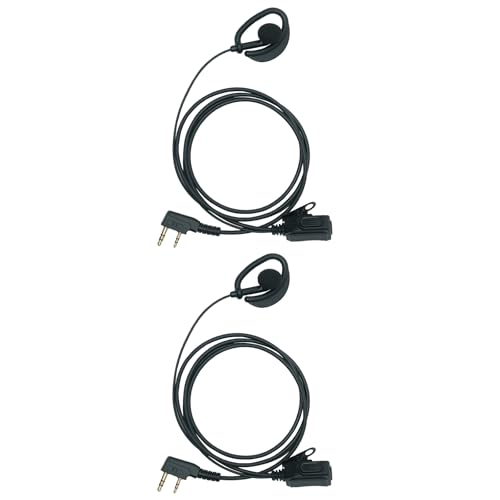 2-Pin G-Shape Earpiece Compatible with TK-3107 UV-5R 2-Pack