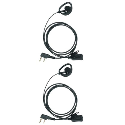 2-Pin G-Shape Earpiece Compatible with TK-3107 UV-5R 2-Pack