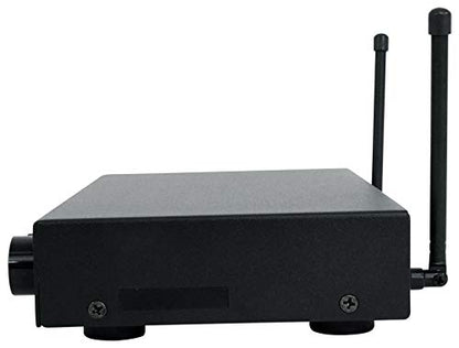 Rockville RKI65BT Dual UHF Wireless Microphones Karaoke Interface, Bluetooth Connectivity, Adjustable Echo, 8 Switchable Frequencies, Perfect for Home Karaoke and Parties | 2 UHF Mics, 8 Frequencies, 200 Ft Range, Optical/Coax/Aux Inputs, 1/4" Mix Output,