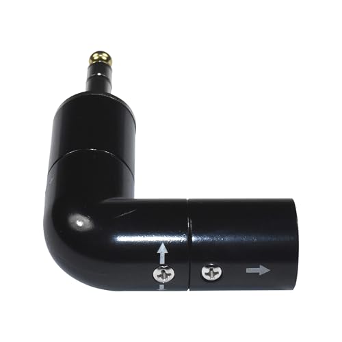 HQRP 2-Pack 3-Pin XLR Male to 1/4" / 6.35 mm Male TRS Angle Adapter with 4 Adjustable Angle Positions Right Left and 90 Degree Compatible with Mixers, Microphones, amplifiers, EQ, Rack Gear, etc - style: XLR Male to 1/4" TRS