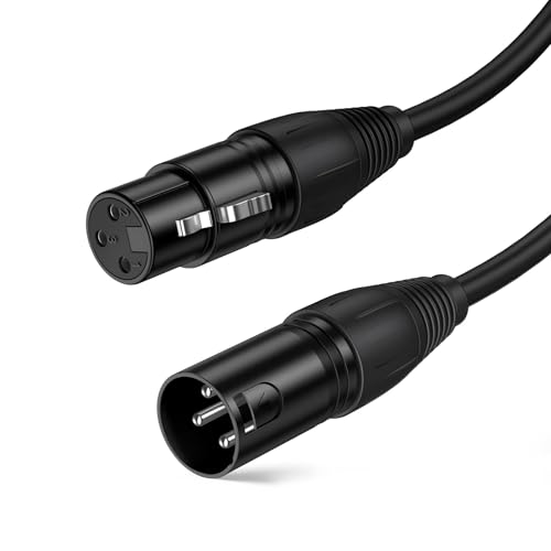 CableCreation 3Pin XLR Male to Female Balanced Microphone Extension Cable - size: 30 Feet, style: 【2 Pack】