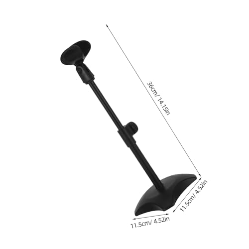 Vaguelly Adjustable Desk Mic Stand round Base, Compact Microphone Holder for Handheld Microphones, Universal Compatibility for Desk Setups and Podcasts, Made of Abs and Iron