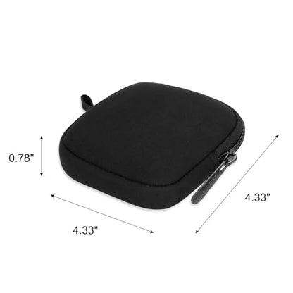 E-Tree 2-Pack Mini Neoprene Pouch Bag with Carabiner Clip – Small Zippered Organizer Case for AirPods, USB Cables, MagSafe Adapter, Earphones Memory Cards Tech Accessories | Coin Purse Wallet | 3.15"