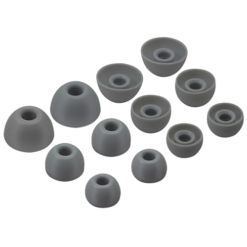 6 Pairs Replacement Silicone Ear Tips Compatible with Beats Studio Buds/Fit Pro/Studio Buds +, Silicone Earbuds Eartips Buds Cover Set for Beat Studio Buds (Dark Grey with Pen) - color: Dark Grey with Pen