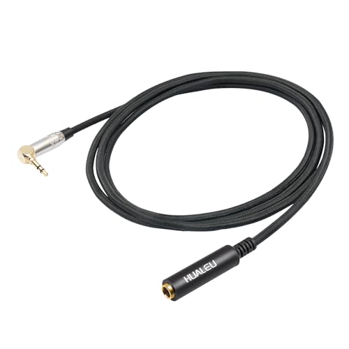 Right Angle 1/8 Male to 1/4 Female Stereo Audio Cable,TRS 6.35mm (1/4 inch) Female to 3.5 (1/8 inch) Male Right Angle Cable for Amplifier, Guitar, Headphone, Laptop-3.3Feet 1pack - size: 3.3Feet