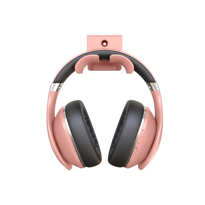 Headphone Wall Mount, Under Desk Headphone Hanger, Controller Holder, Gamepad Controller Holder, Adhesive/Screws, Universal Hanger Hook (Pink) - color: pink
