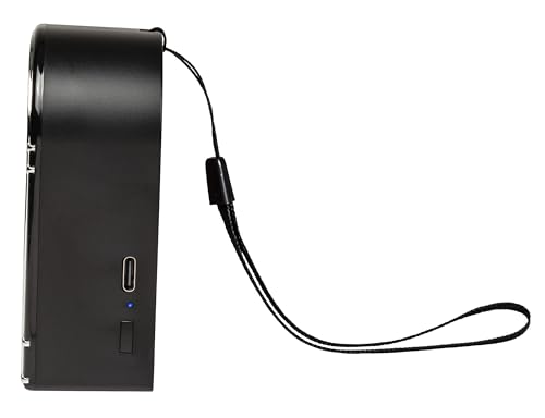 Crosley CR3046A-BK Mini Jukebox Portable Bluetooth Speaker, Black | Bluetooth In, 5 Color-Changing Light Modes, LED Lights Sync with Music, Rechargeable Lithium-Ion Battery - color: Black