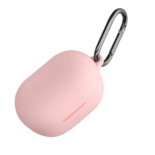 kwmobile Cover for Bose QuietComfort Earbuds Case - Silicone Cover for Earbuds Charging Case - Protective Headphone Holder with Carabiner Clip - Dusty Pink - color: dusty pink