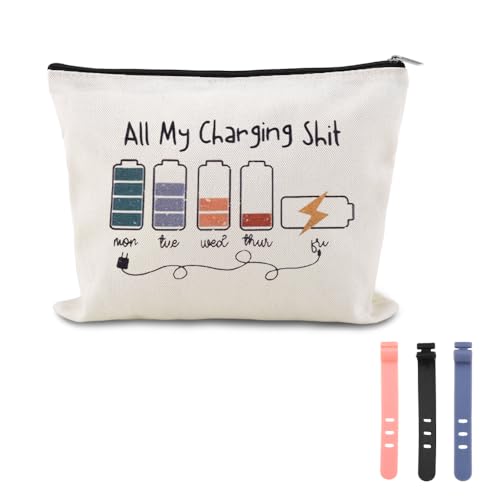 Small Charging Pouch for Travel Cord Storage Organizer Pouch Bags Silicone Reusable Data Cable Ties Earphone Holder Bag Plug Charger Case Bag Camping Charge Pouch Charger Electronic Gift Bags for Cord - color: Small Charging Pouch for Travel