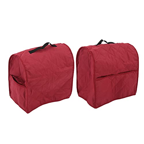 Kitchen Mixer Cover Carry Bag Premium Quilted Polyester Pongee Fabric Protective Dust Cover for Stand Mixers Blenders Storage 36cm x 36cm x 9.1in (Wine Red) - color: Wine Red