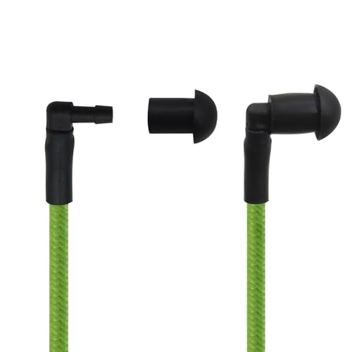 Replacement Braided Nylon Surveillance Acoustic Coil Tube for Radio Earpiece Moisture Resistant Fiber Mesh Colorful Accessories (Green-1) - color: Green-1