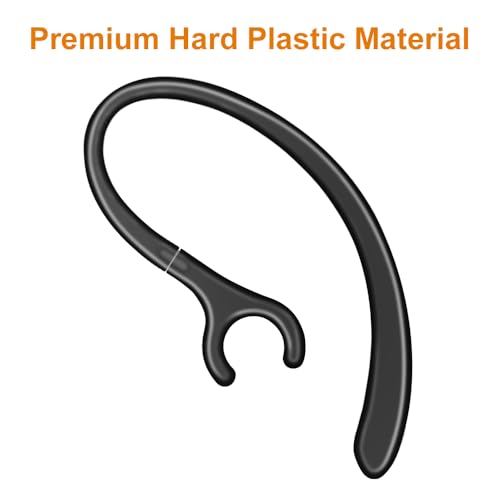6 Pack Replacement Ear Hook Universal Small Clamp Loop Clip for Other Bluetooth Headset(Black) - color: Black, size: 6 Pack+Plastic