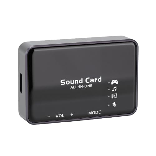 Cuifati USB External Sound Card, 192kHz 32bit DAC Virtual 7.1 Surround Sound for Gaming PC, with 3.5mm Headphone Jack and 24dB Audio Boost