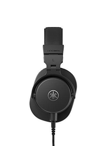 Yamaha HPH-MT5 스튜디오 헤드폰 - 3m 케이블 및 6.3mm 표준 스테레오 어댑터 플러그가 있는 접이식 모니터 헤드폰, 블랙