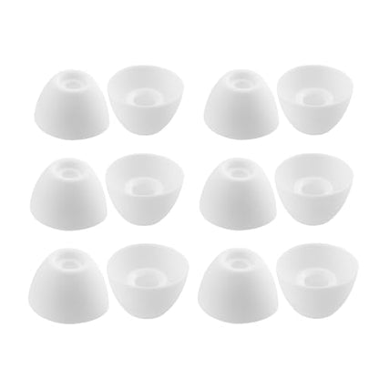 Replacement Silicone Ear Tips for Ray-con Earbuds, 6 Pairs | Compatible with Ray-con E25 Everyday / Fitness Earbuds (S/M/L, White)