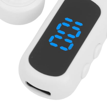 Zopsc Wireless Earpiece, Bluetooth Single Ear Hook Headset with Noise Canceling Mic, Digital Display, Hands Free Headset for Driving Office - color: White